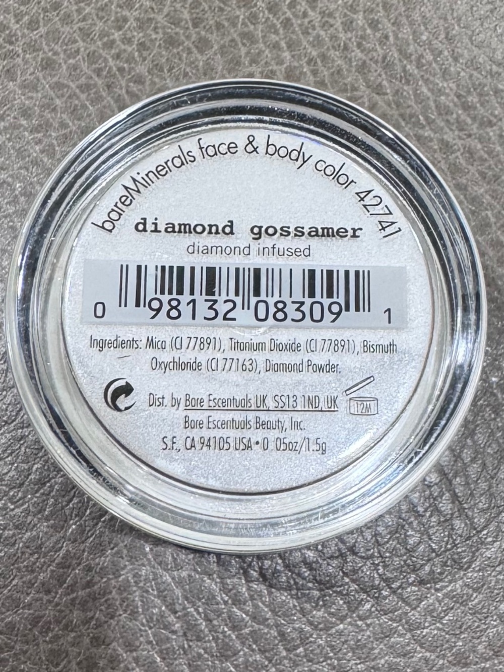 SEALED NWT i.d. Bare Minerals Diamond Gossamer Face & Body Color 1.5 grams